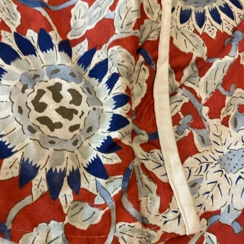 Vintage Rare Ralph Lauren Cote D'Azur Full/Queen Duvet Cover Red Blue Sunflower